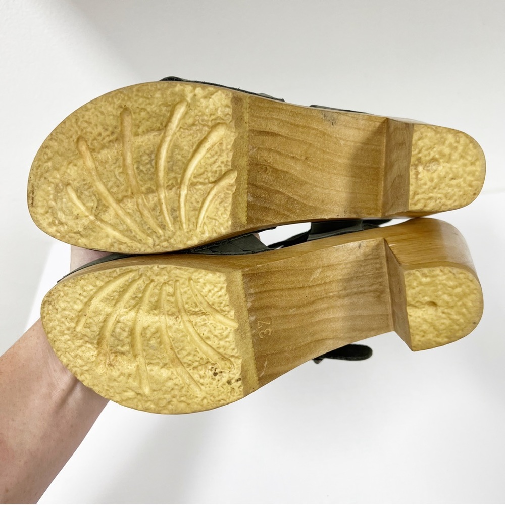 No 6 Store Clogs Woven Braided Sandals 37 Gray Suede 7 - Picture 7 of 7